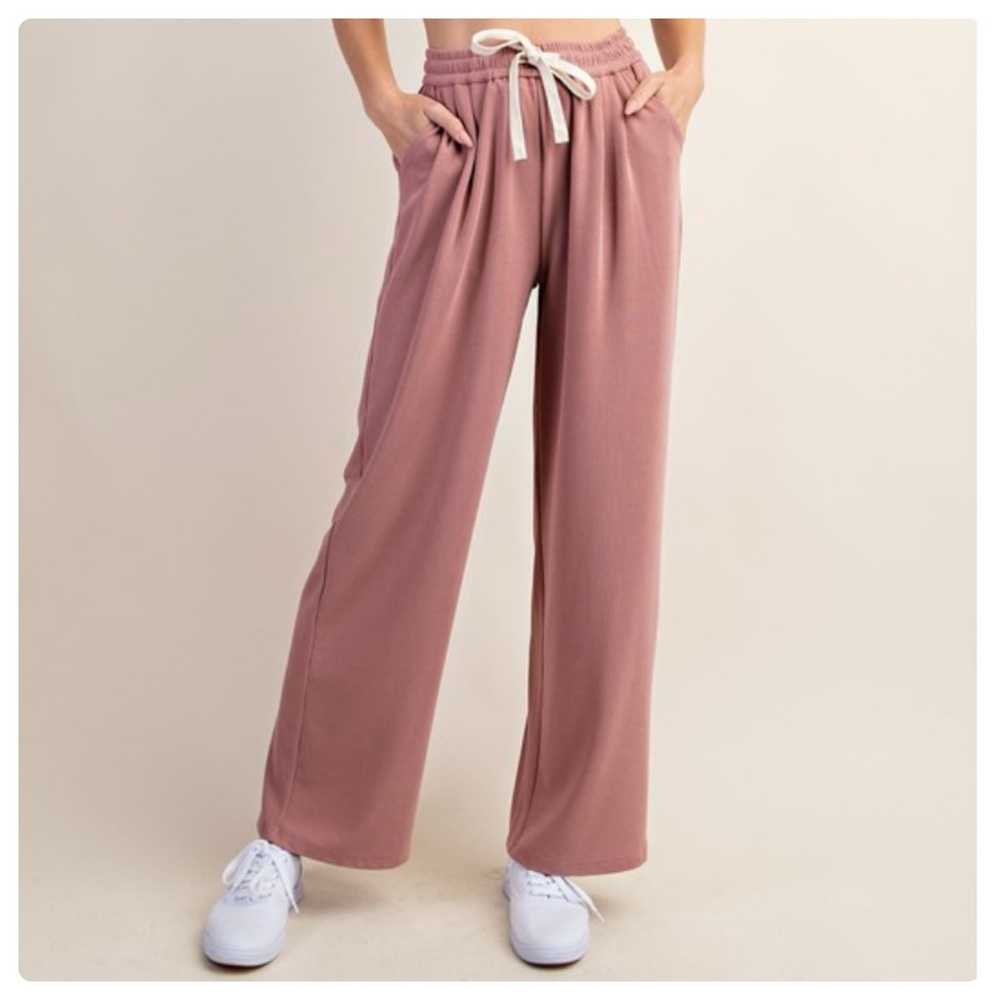 CLEARANCE $20 start 183 Drawstring Elastic Waistband Pants and Side Pockets - Picture 2 of 4